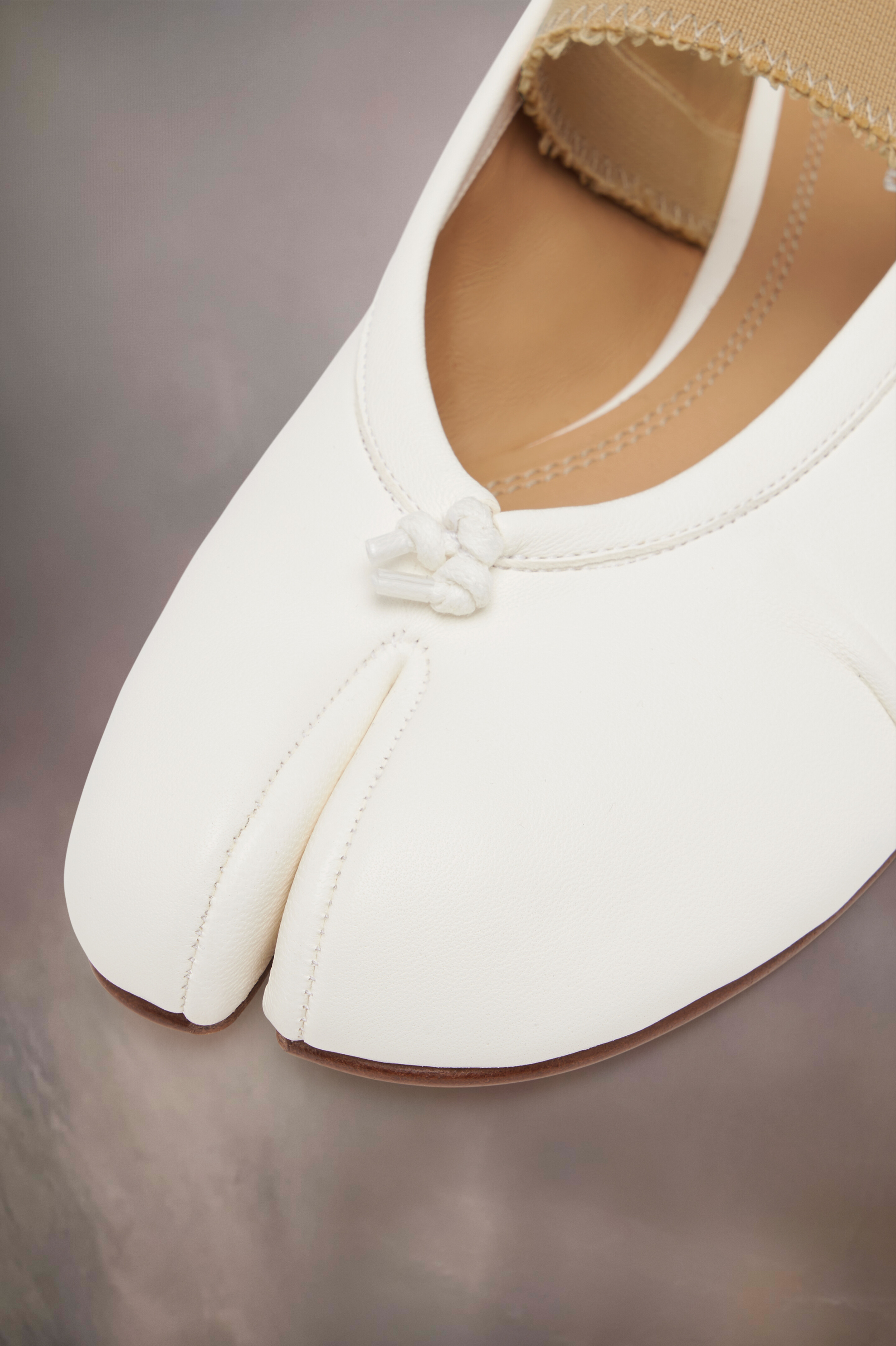 TABI BALLERINA FLAT ELASTIC BAND Blanc