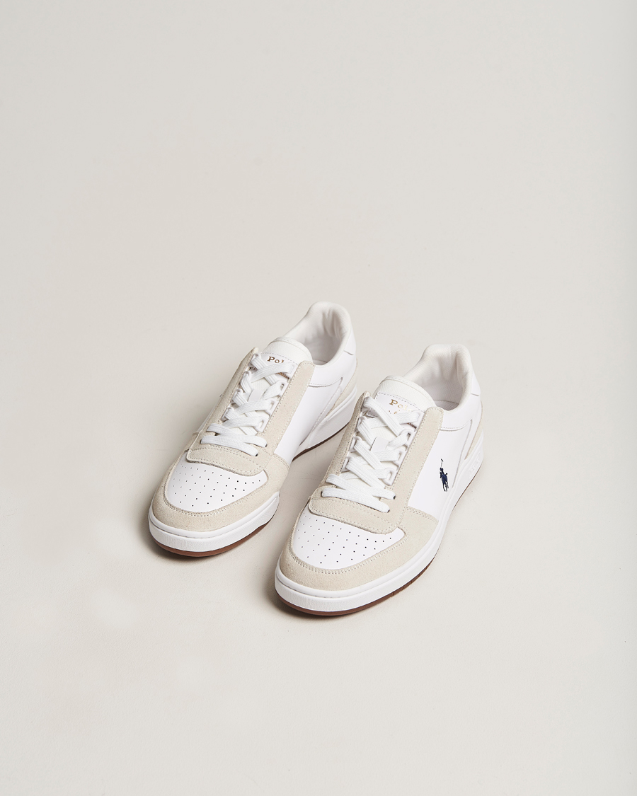 Polo Ralph Lauren CRT Leather/Suede Sneaker White/Navy