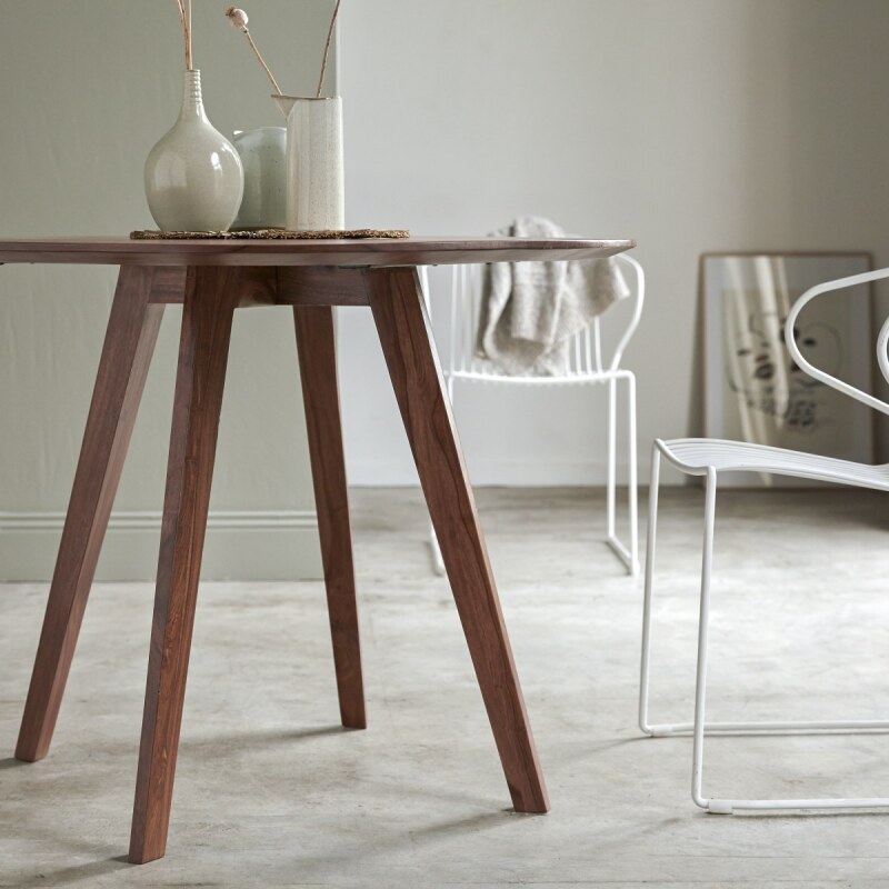 Table Eliana en palissandre massif Ø 100 cm, 4 à 5 personnes