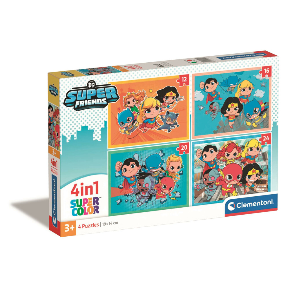 Clementoni Puzzel 4-in-1 Dc Superfriends