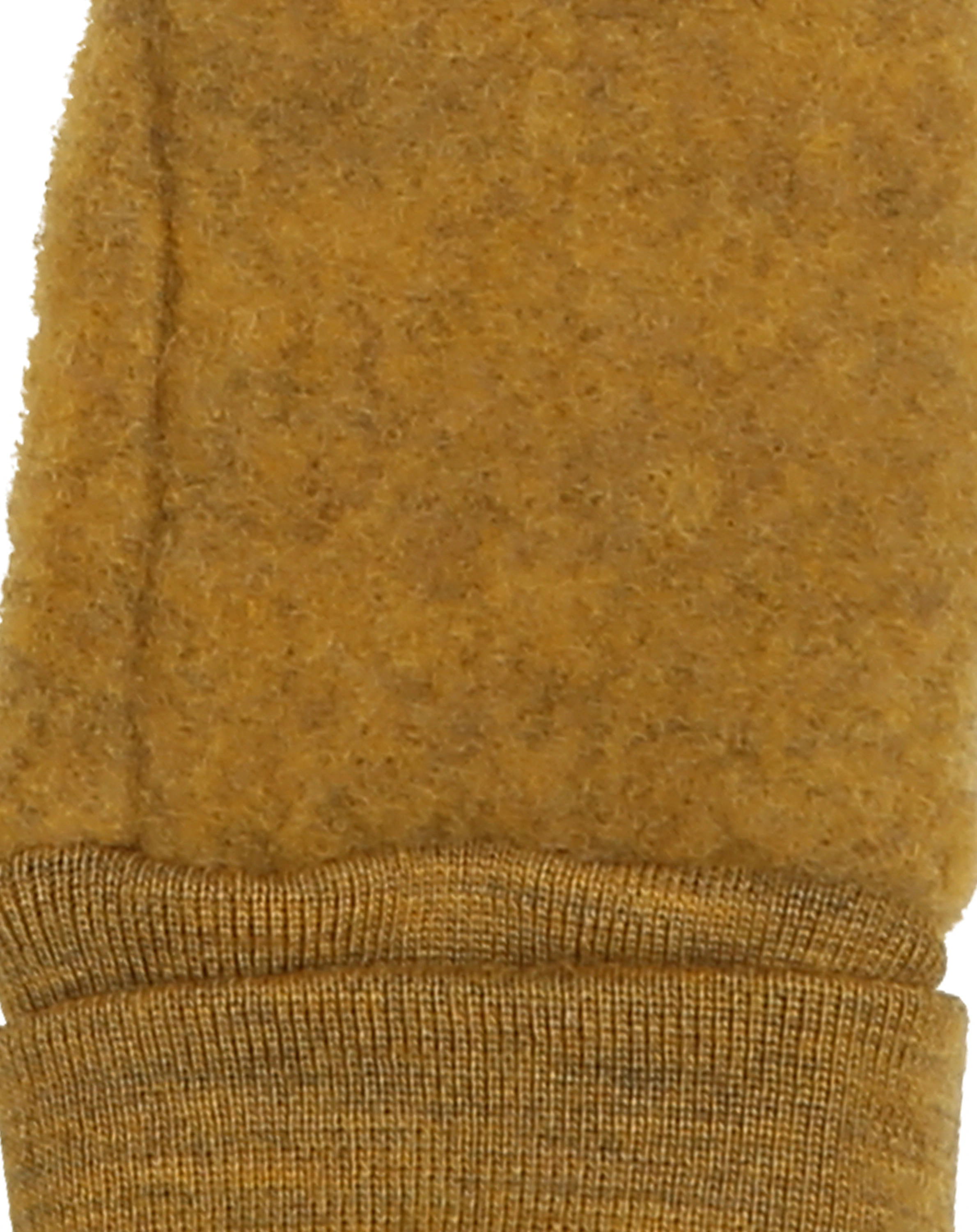 Wollfleece-Fäustlinge BABY in safran melange