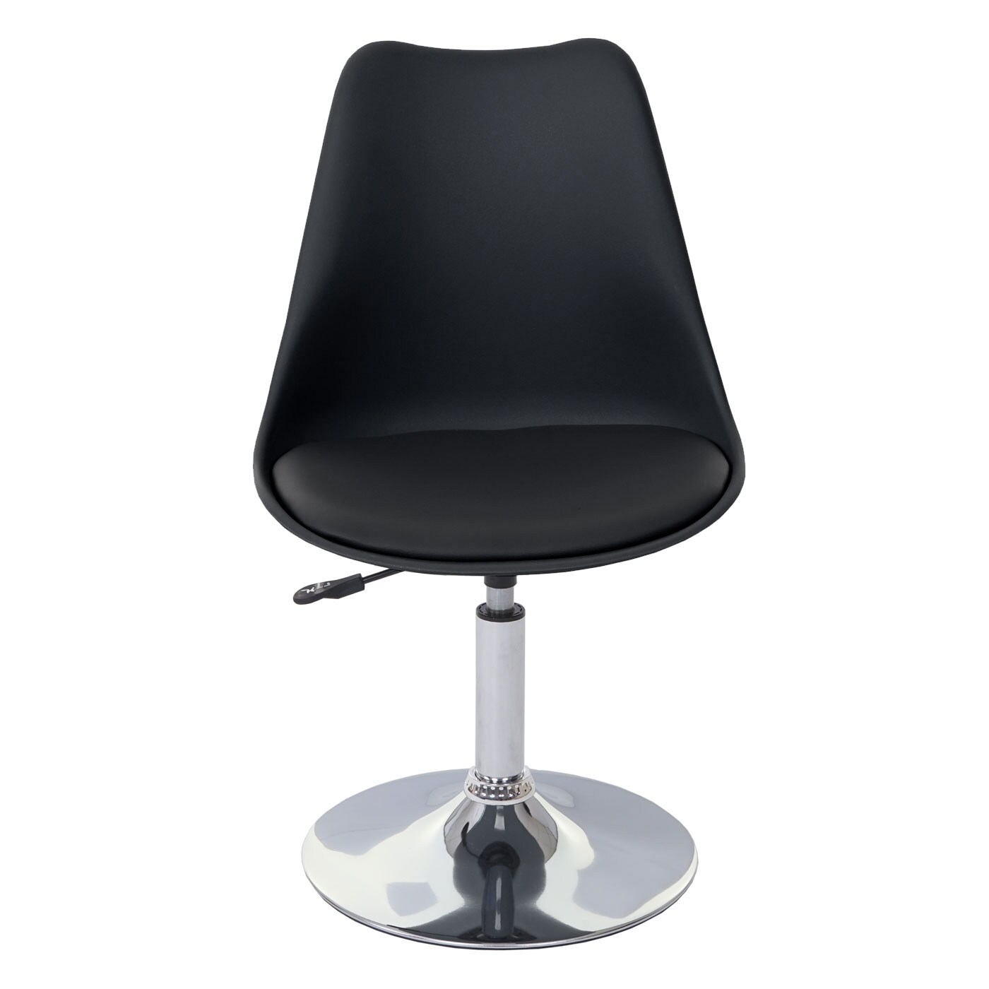 2er-Set Drehstuhl Vaasa T501, Stuhl Küchenstuhl, höhenverstellbar, Kunstleder ~ schwarz