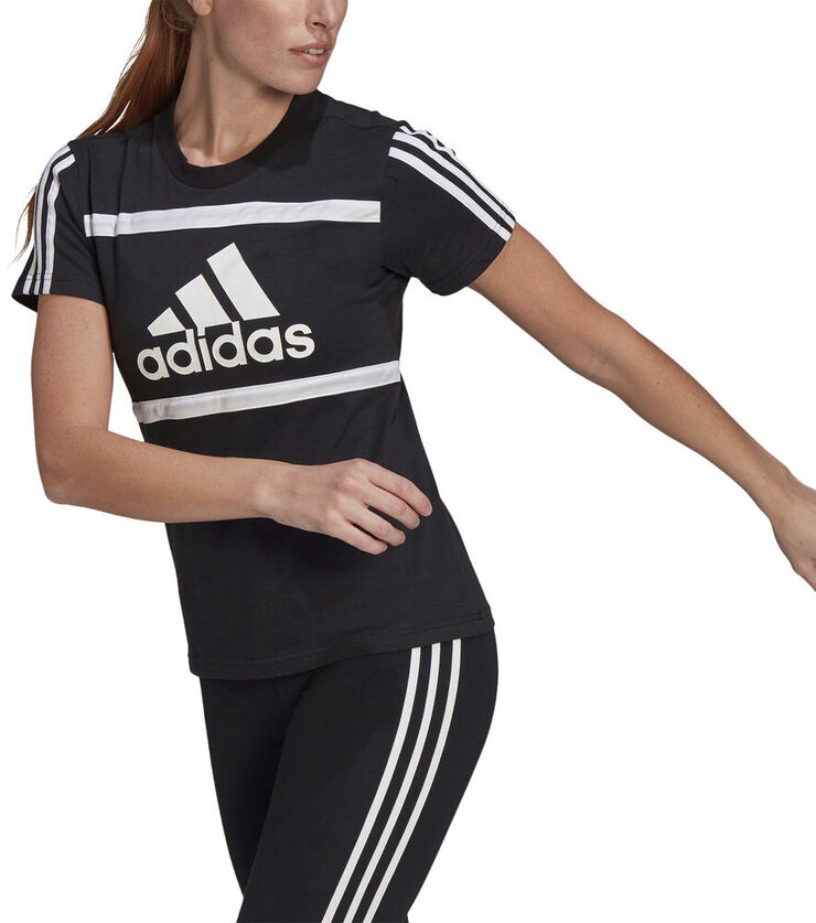 adidas Essentials Logo Colourblock Cotton T-shirt Sort
