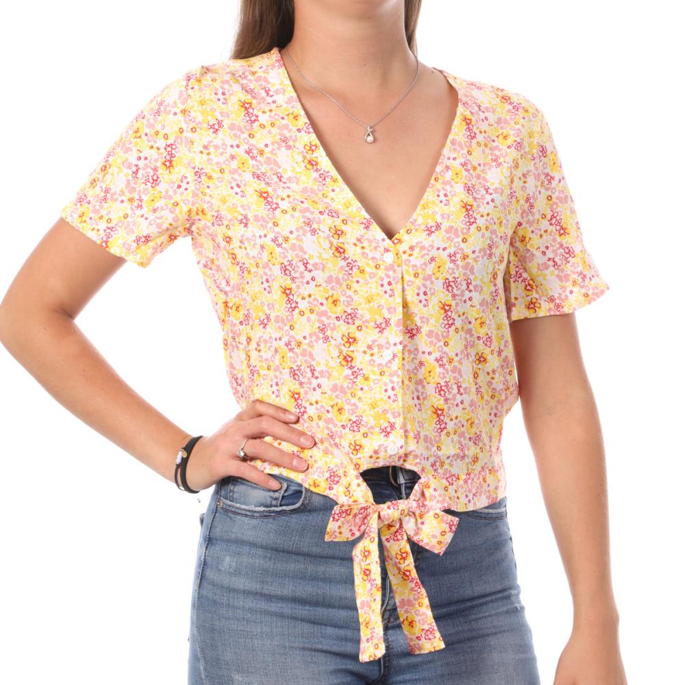 Vero Moda Top Imprimé Jaune/Rose Femme Vero Moda Measy