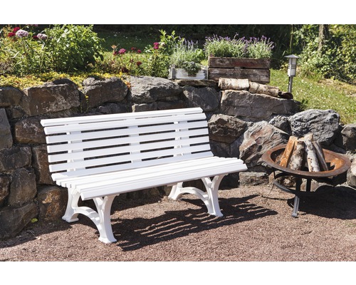 Blome Helgoland tuinbank, kunststof, 3-zits, wit