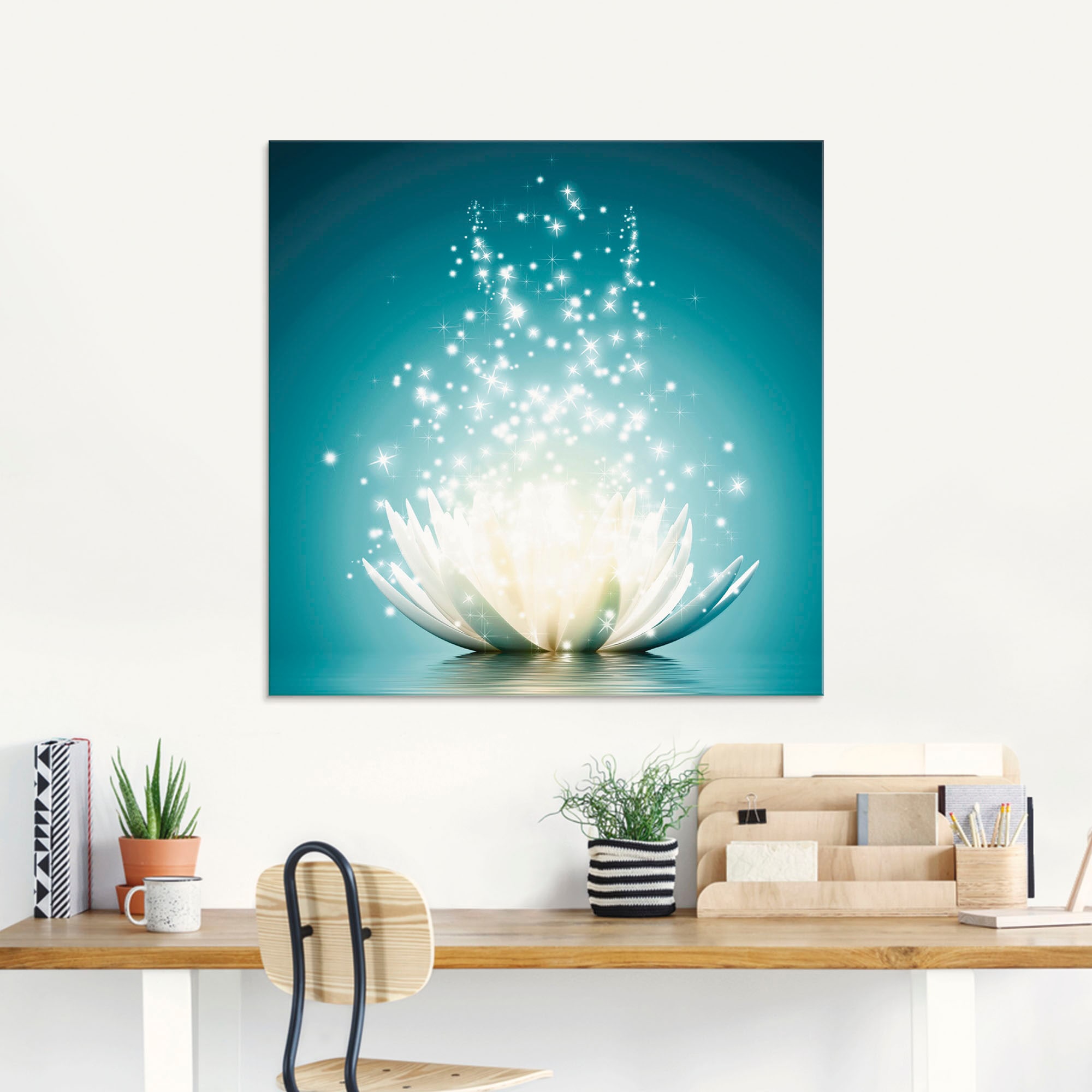 Artland Glasbild »Magie der Lotus-Blume« Blumen 1 Stk. tlg. in verschiedenen Grössen