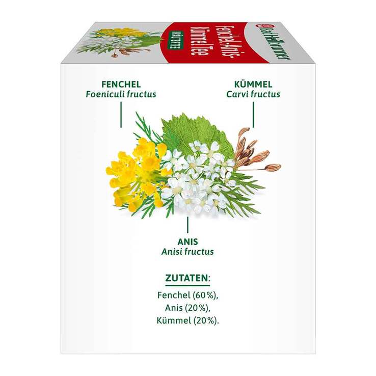 Bad Heilbrunner Tee Fenchel Anis Kümmel Filterbtl, 8X2.0 g