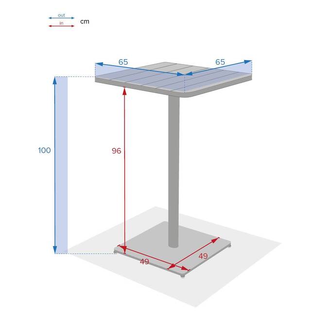Table haute de jardin PHUKET Ambre