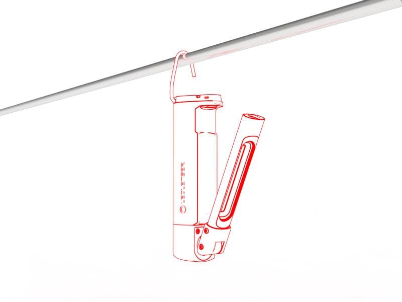 LED LENSER Taschenlampe W7R Work, 600 lm Arbeitslampe