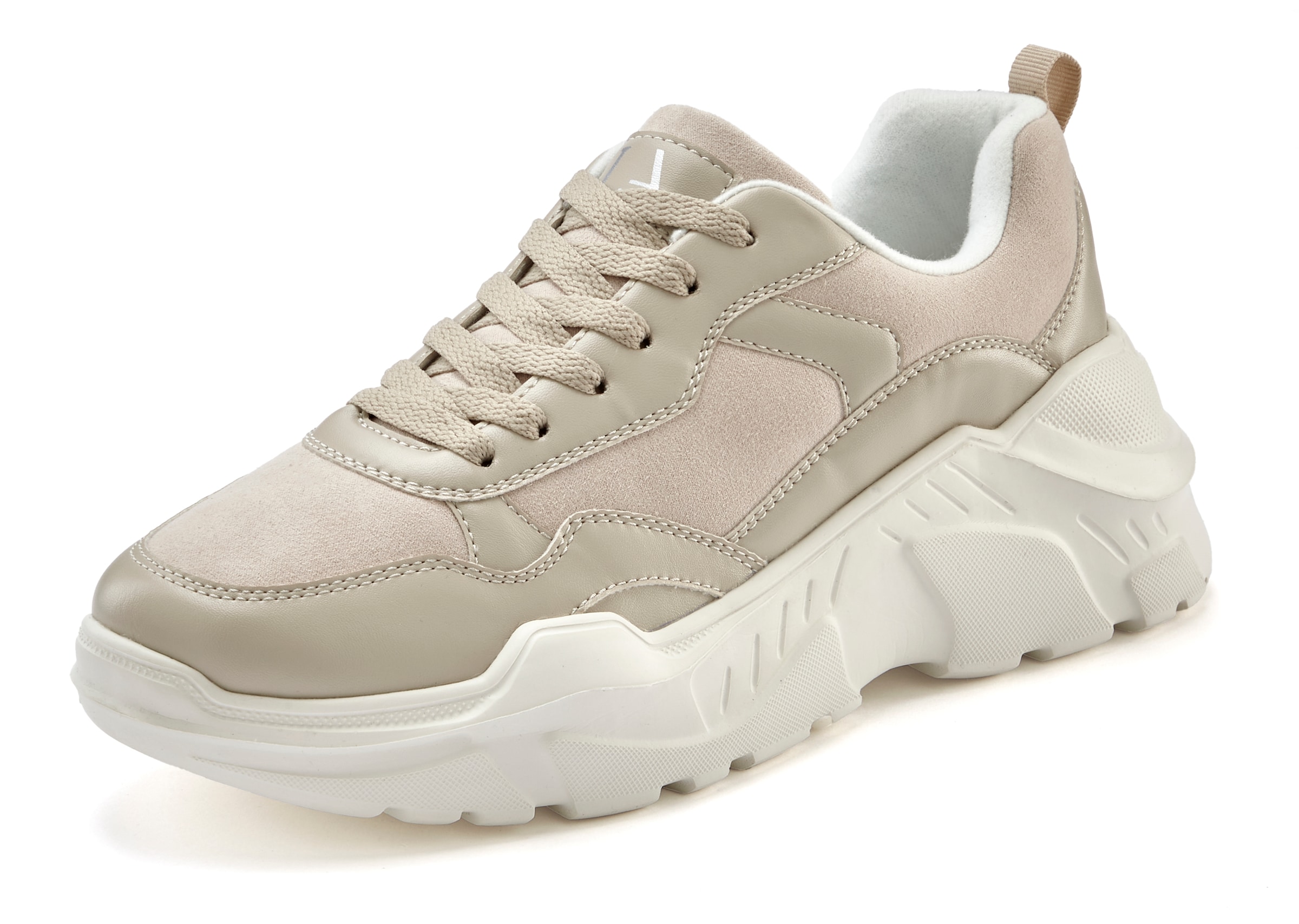 LASCANA Sneaker »Turnschuhe,«  Halbschuh, Sportschuh, leichte Chunky Sohle, weiche Innensohle VEGAN