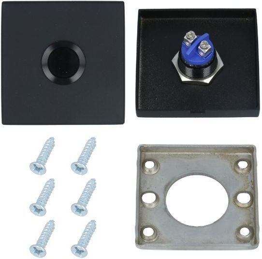 Formani - SQUARE - Beldrukker - Mat Zwart - RVS