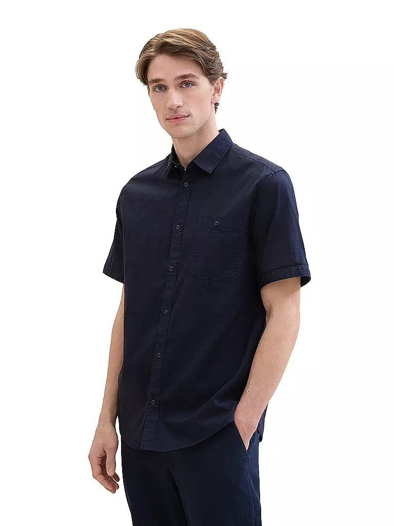 TOM TAILOR Hemd Regular Fit  dunkelblau
