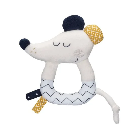 Hello Hochet    Blanc / Marine        de               Sauthon Baby's Sweet Home