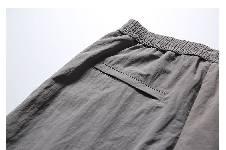 Shineon Studio - Hoge taille, effen, wijde shorts