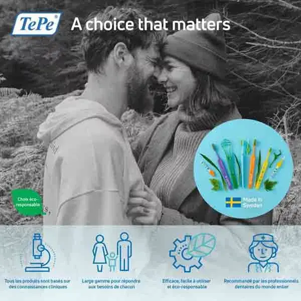 TePe Original Sachet de 20 brossettes Roses éco responsables, Iso 0