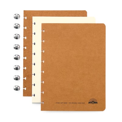 Satz Atoma Texondeckel A4 breit, Braun