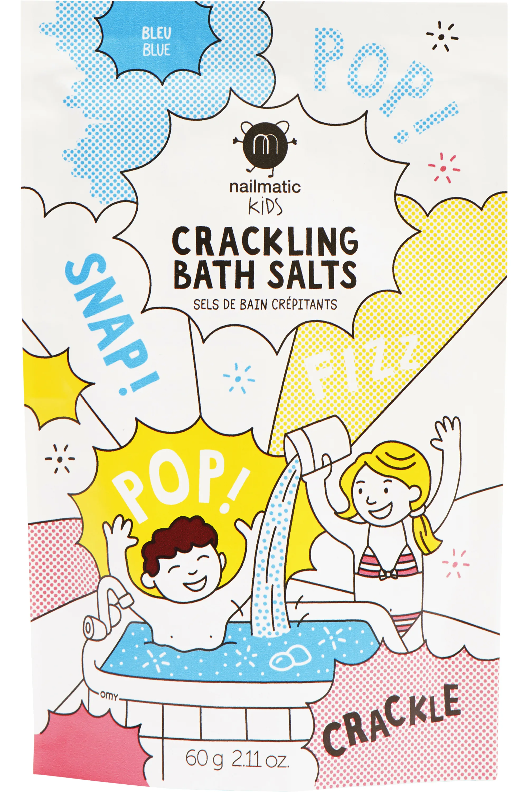Nailmatic Sels de bain crépitants Bleu-60 g