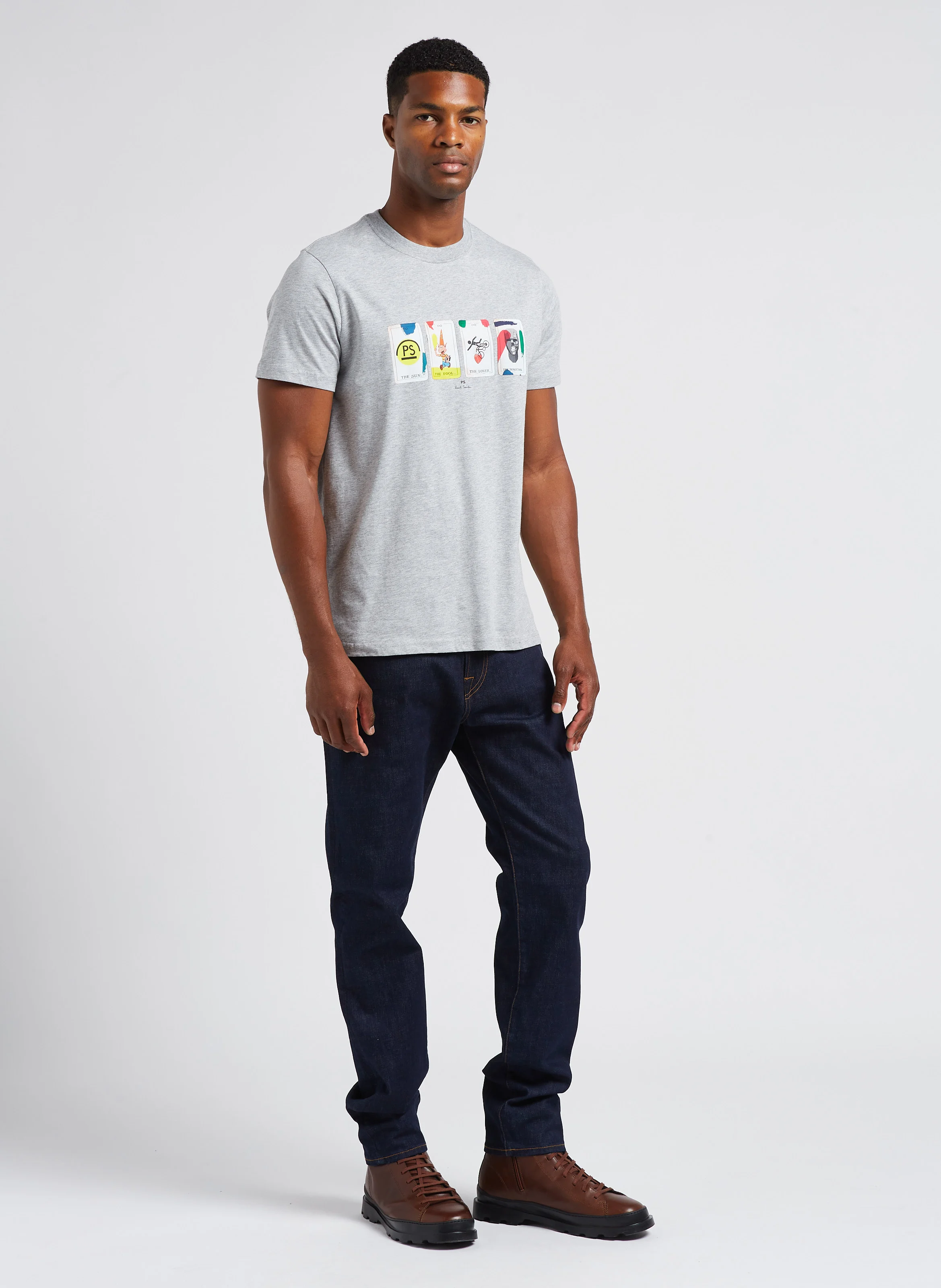 Tee-shirt col rond en coton biologique | Gris