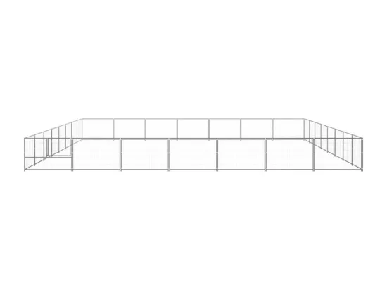 Chenil extérieur cage enclos argenté 800 x 700 x 70 cm 02_0000288