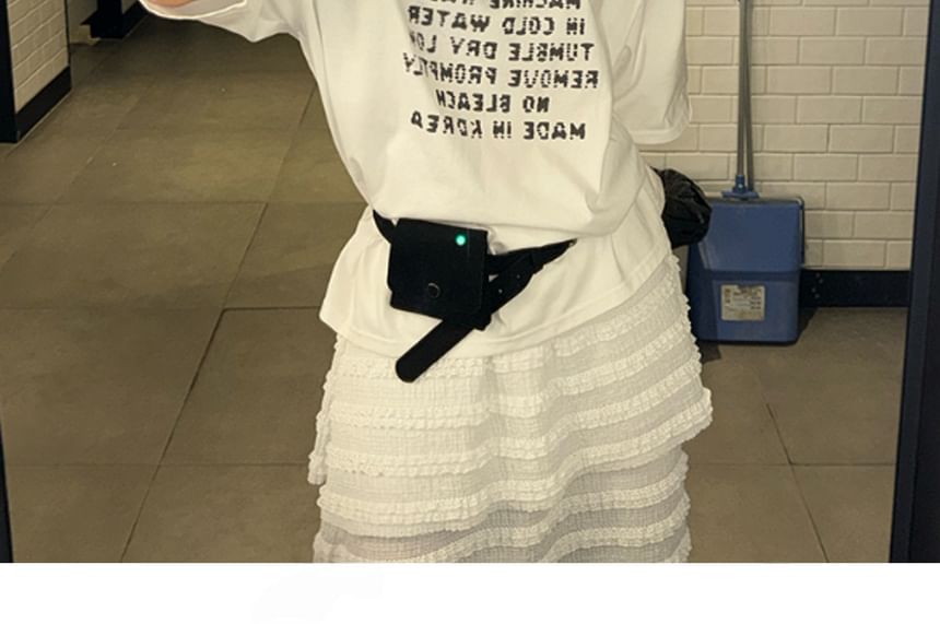 SeoulPop - Unisex T-shirt met korte mouwen en letterprint