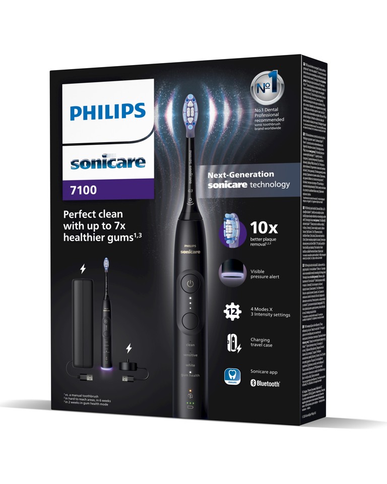 Philips - Sonicare Sort Elektrisk Tandbørste Series 7100 HX7421/01