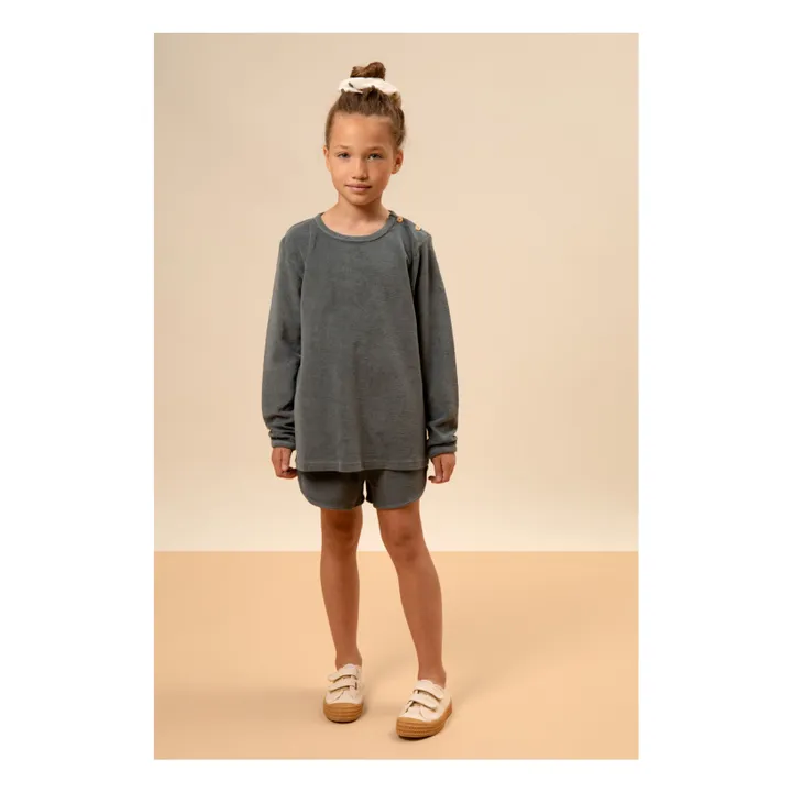 Studio Bohème Sweat Pimpi Eponge | Bleu gris