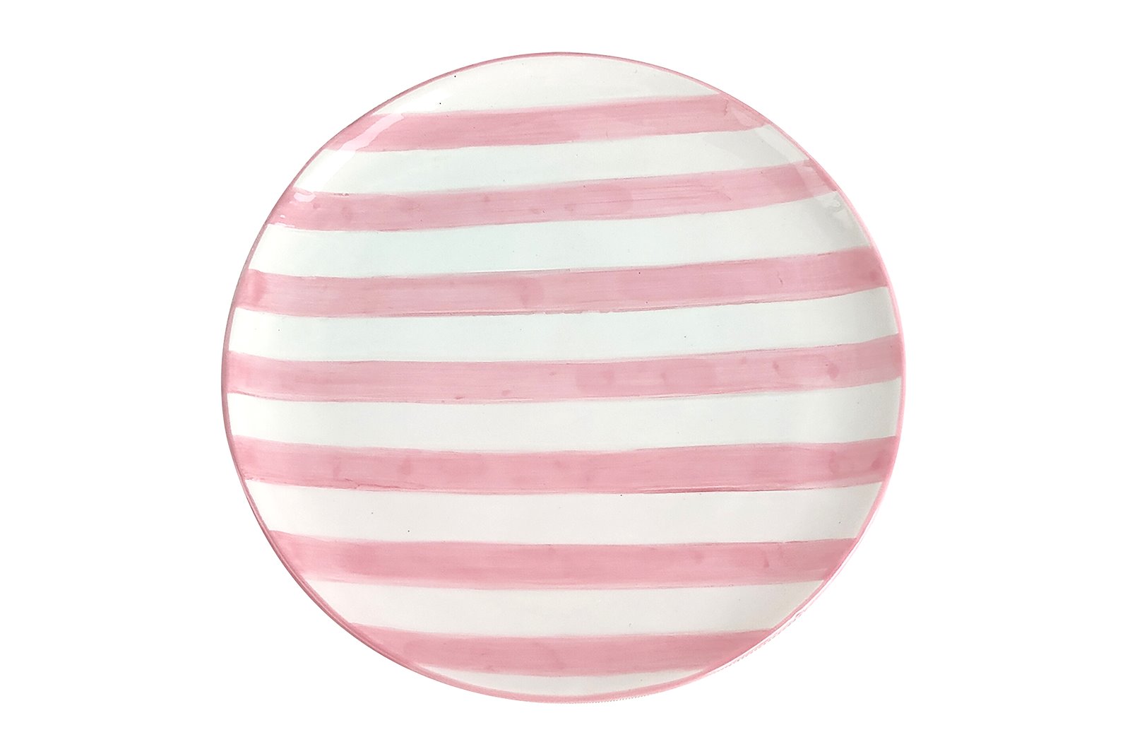 Lines tallerken Rosa og hvit Ø19,5 cm