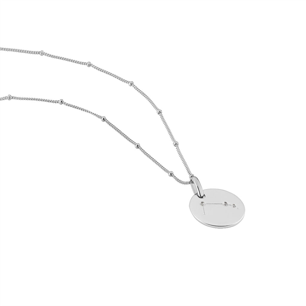 Collier Astr Argent Oxydes De Zirconium