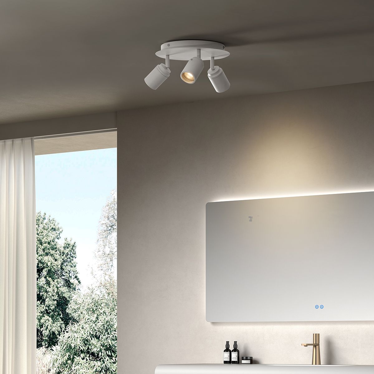 Moderne badkamer spot wit 3-lichts IP44 - Ducha