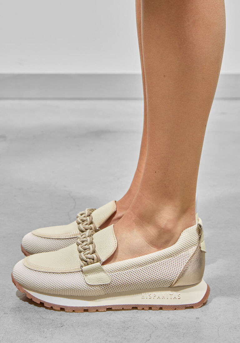 beige hispanitas lage sneakers hv253948