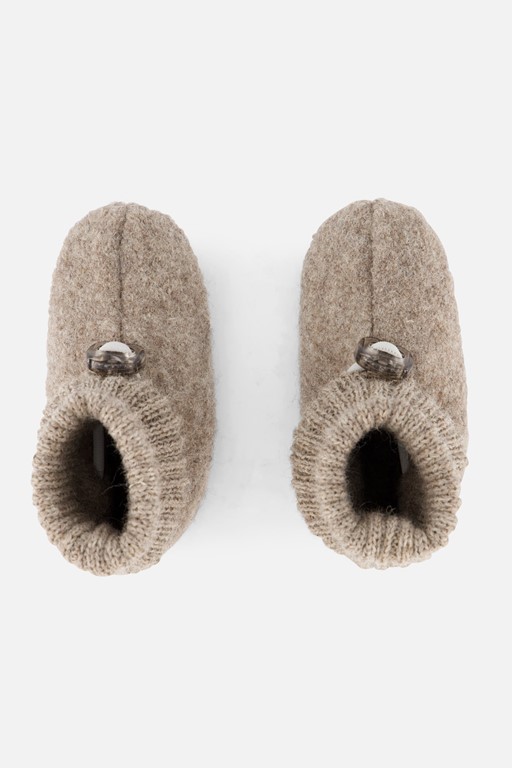 Bergstein cozy baby slofjes beige
