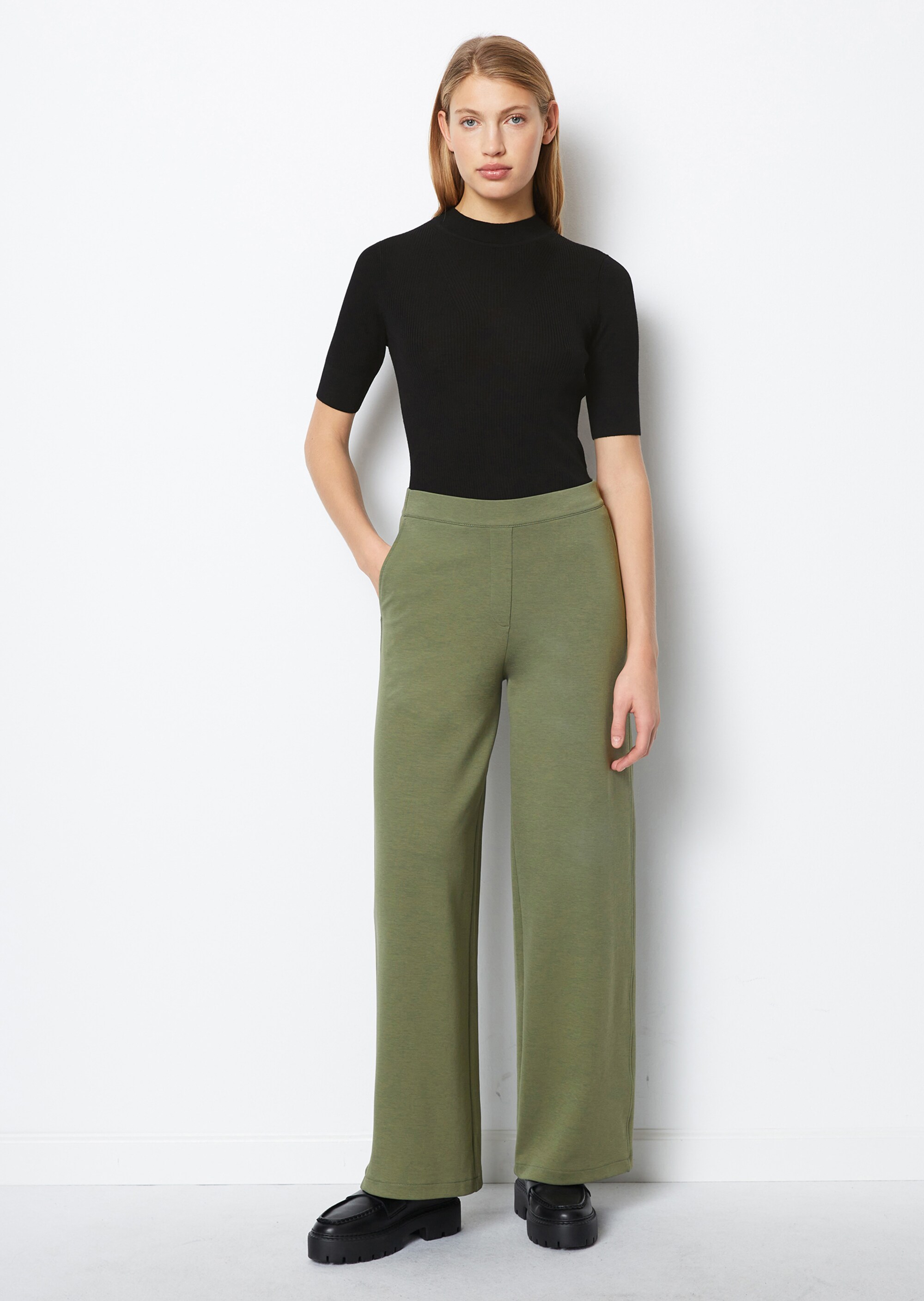 Jerseyhose flaredaus Interlock-Qualität