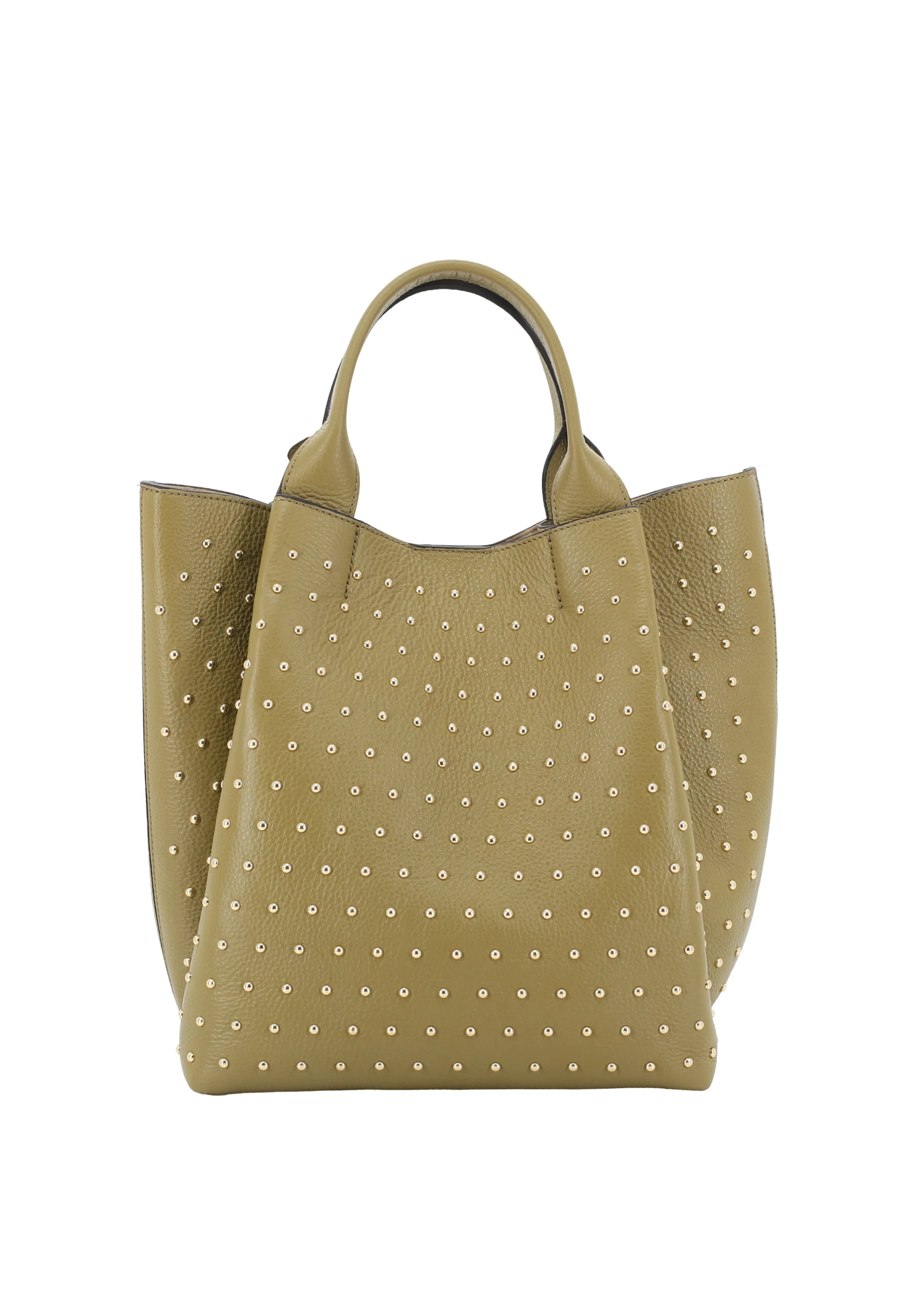 Shopper ESSENTIAL studs medium Leather Agave Standard