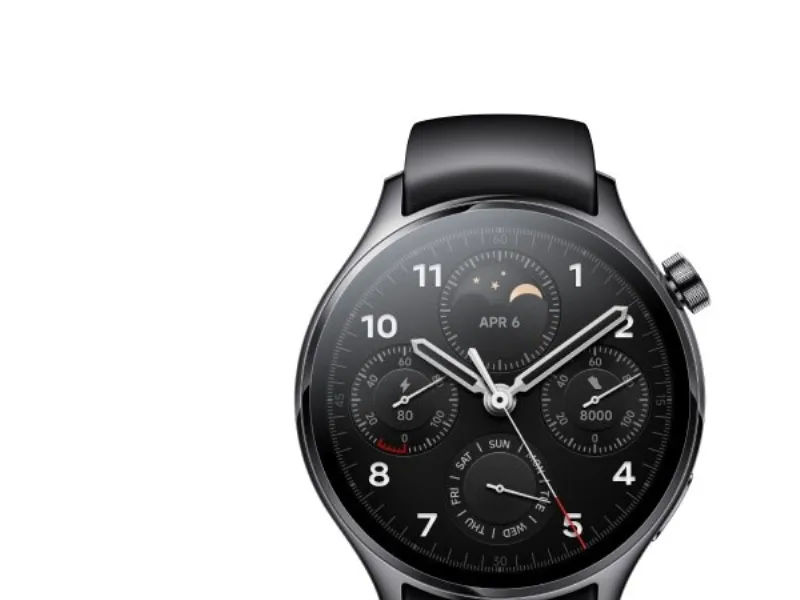[OUTLET] - Xiaomi Watch S1 Pro - 46 mm - sølv - smart ur med rem - TPU - sort - håndledsstørrelse: 140-210 mm - display 1.47
