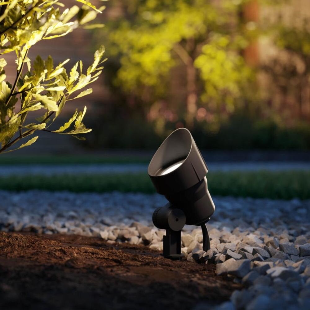 Philips LED grondspot Gardenlink verlengstuk in zwart 6W 600lm IP44