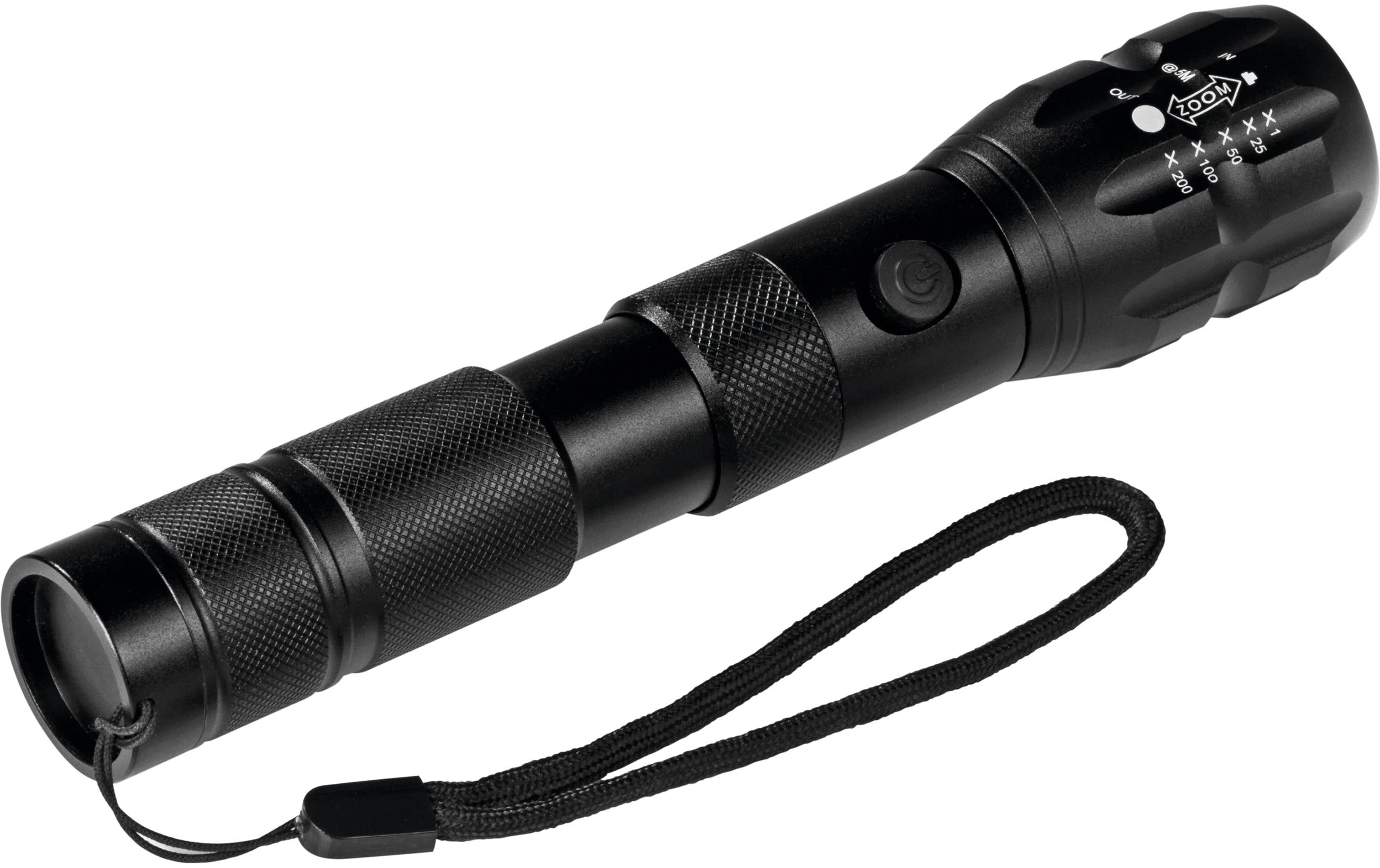 MAXXMEE Power-Taschenlampe 3.7 V 1800 mAh SchwarzVielseitige Akku-Taschenlampe