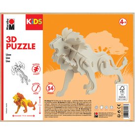KiDS Puzzle 3D 'Lion', 34 pièces
