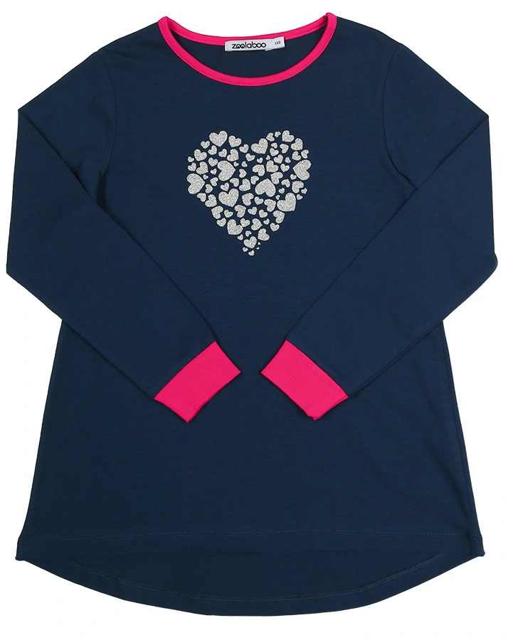 Schlafanzug 101 HEARTS in dunkelblau/pink
