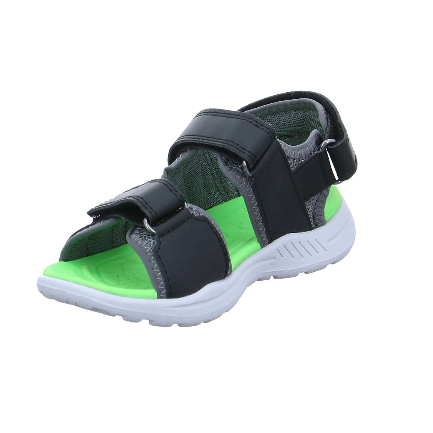 GEOX Kleinkinder-Sandale Anthrazit Lederimitat  Sommerschuh