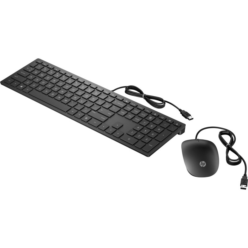 HP PAV WIREDCOMBO KEYBOARD 400 FR clavier Souris incluse Bureau USB Noir