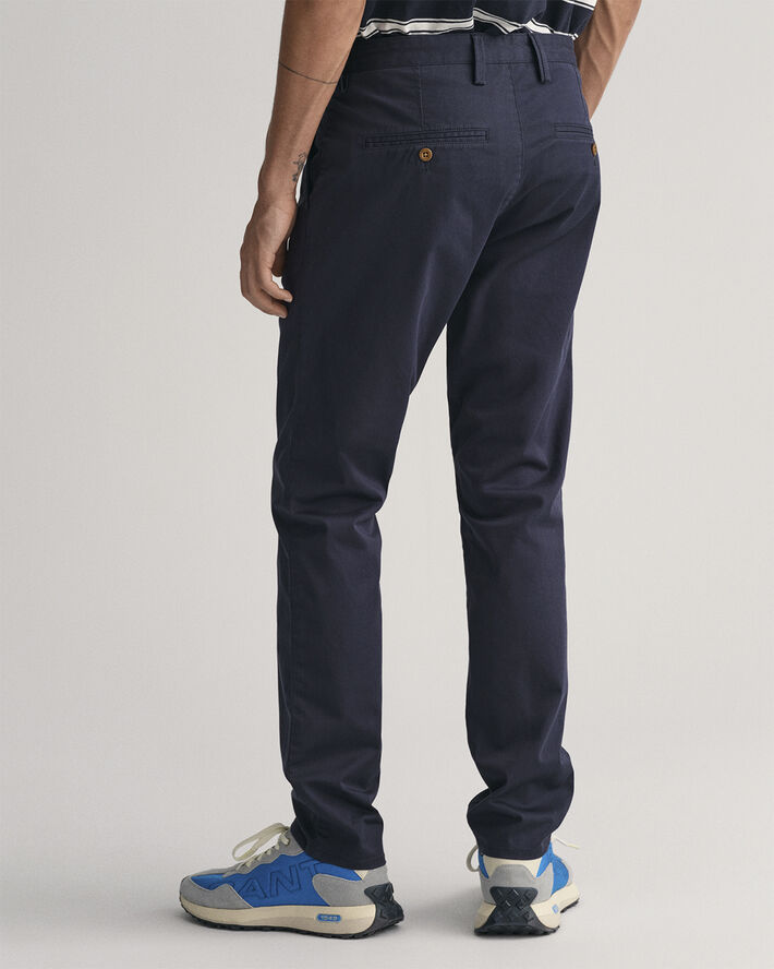 Gant SLIM TWILL CHINOS Marine