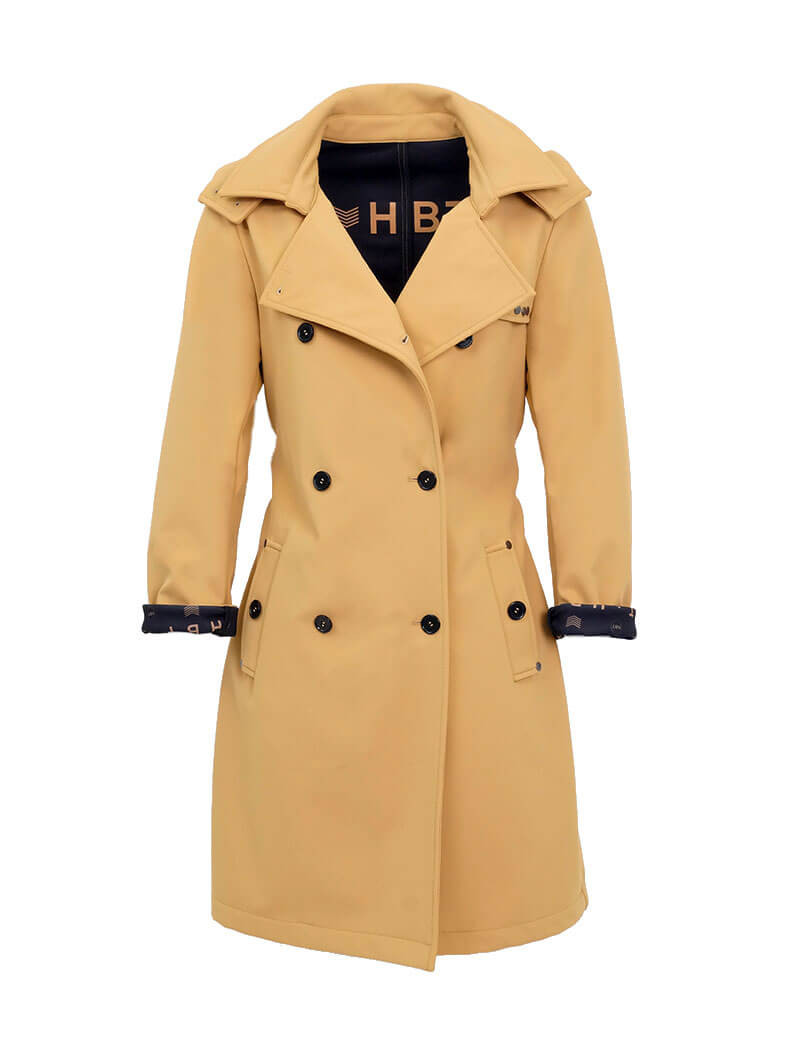 HBT TRENCH MI-LONG À CAPUCHE AMOVIBLE BEIGE POUR FEMME QUEEN