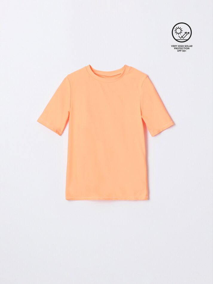 Camiseta com proteção solar UPF 50 - Laranja