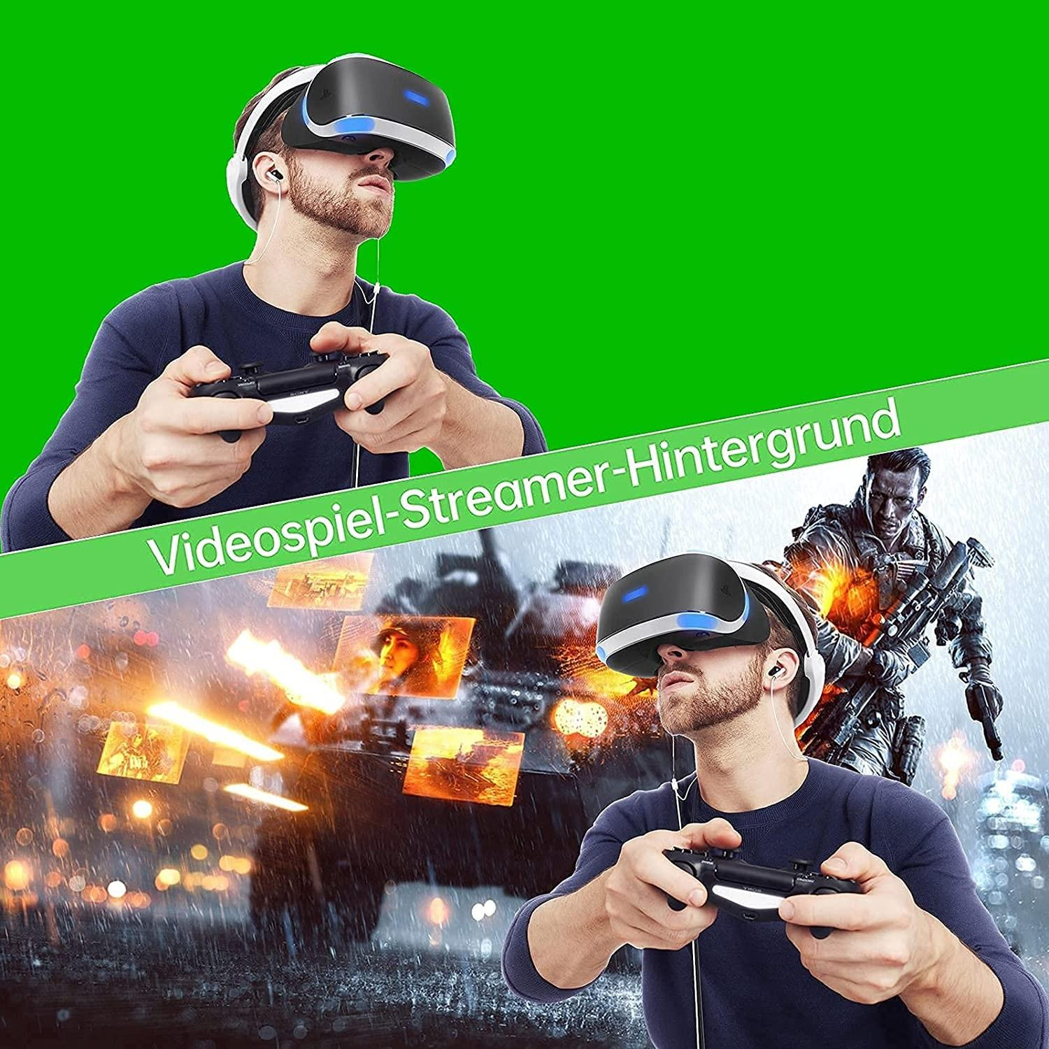 (3x2m) Faltbares Green Screen Foto Video Studio Hintergrund Leinwand Kulisse - Grün
