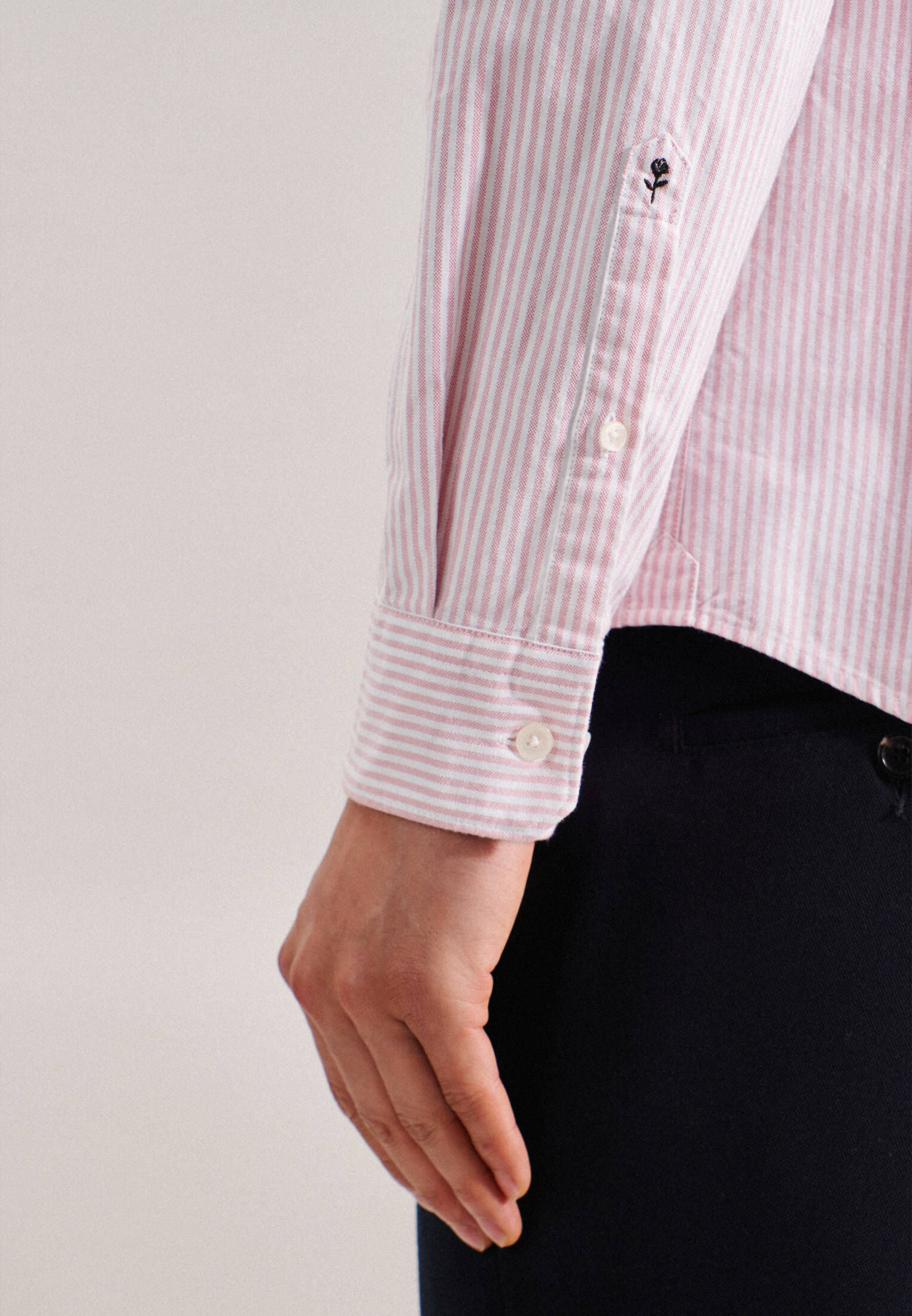 Seidensticker| Herren Casual Hemd Schwarze Rose