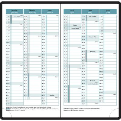 Agenda de poche Mini Labo - 1 semaine sur 2 pages - 9 x 17,5 cm - beige - Exacompta