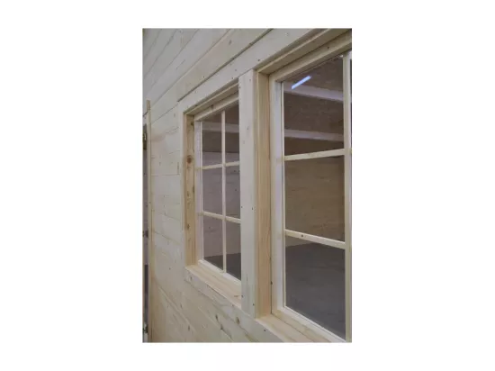 Abri de jardin en bois - 30m2 - 6x5m - Ep. 40mm - Couleur: naturel - DOM747 - ALTANKA