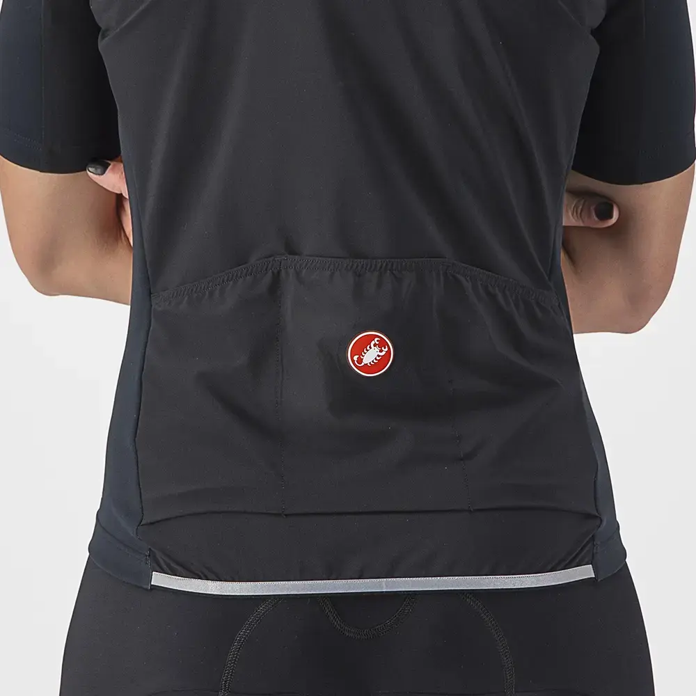 Castelli Perfetto RoS 2 Wind Fietsshirt Korte Mouwen Zwart Dames