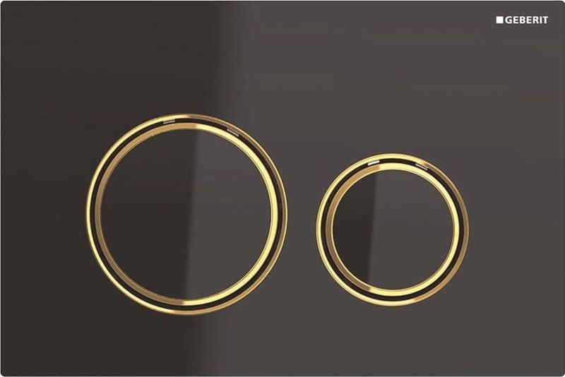 Geberit - Sigma 50 Round - Bedieningsplaat - Messing Goud / Zwart
