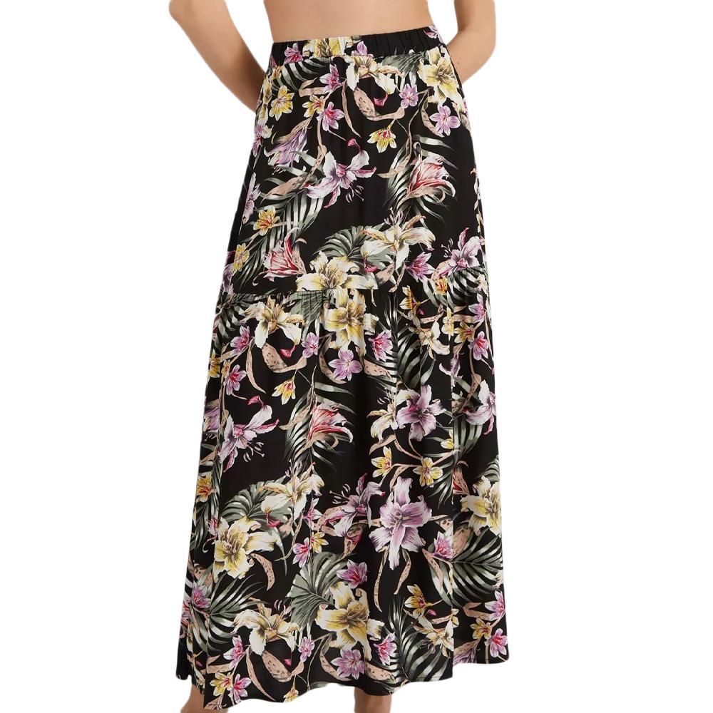 O'Neill Jupe Noire à Motifs Femme O'Neill Flower Skirt